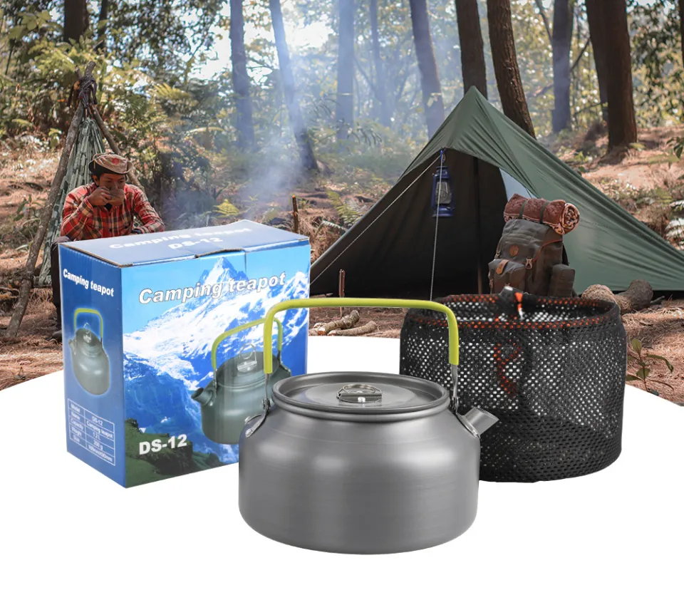 1.2l Aluminum Outdoor Camping Tea Pot, Portable Hard Oxidation