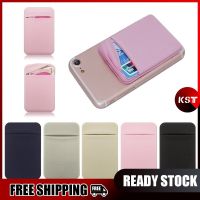 Lycra Elastic Cell Mobile Phone Wallet Case Credit ID Card Holder Pocket Sticker On Adhesive