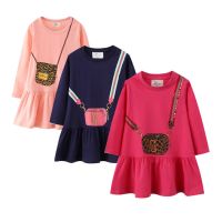 Girl Dress Long Sleeve Cartoon Dresses Christmas Gift for Children Winter Girl Frocks Cotton Red Christmas Dresses  by Hs2023