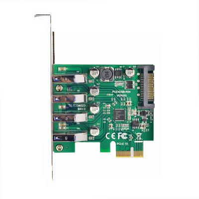 PCI-E USB 3.0อะแดปเตอร์การ์ดพลังงาน SATA กับ4 X USB พอร์ต PCIe ตัวควบคุมการขยาย5Gbps อะแดปเตอร์ FJK3825สำหรับเดสก์ทอปคอมพิวเตอร์