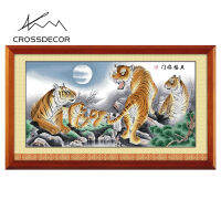 Cross Stitch รูปแบบและชุด Crossdecor ชุดสัตว์14CT 11CT Handmade พิมพ์ Unprinted สีขาวผ้าเย็บปักถักร้อย DIY ประทับตราชุดครอสติสชุดเย็บปักถักร้อยสำหรับ Décor - Five Blessings เคาะที่ประตู