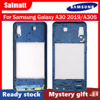 Salmatt สำหรับ Samsung Galaxy A30 2019 A305/A305F/SM-A305F กลางกรอบแผ่นที่อยู่อาศัยฝา F Aceplate ฝาจอแอลซีดีสนับสนุนด้านหน้ากรอบอะไหล่ซ่อม