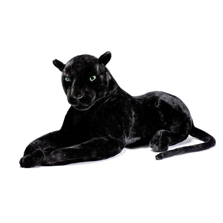 Realistic Giant Black Leopard Panther Plush Toys Soft Stuffed Animal Pillow  Kids Gifts Furnishings Sofa Cushion 