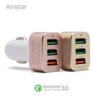 Amstar Quick Charge 3.0 Car Charger 42W Fast USB Charger QC3.0 Car-Charger Adapter For Samsung S10 + S9 S8 Iphone 11 X XS Max XR