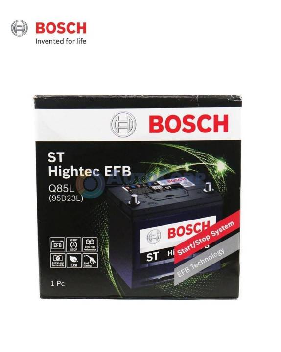 แบตเตอรี่รถยนต์-แบตแห้งไม่ต้องเติมน้ำกลั่น-bosch-q85-95d23l-st-hightech-efb-12v-65แอมป์-550cca-ใช้กับรถระบบ-start-stop-รับประกัน-15-เดือน