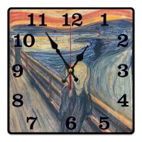 Non-Ticking Wall Clock Decorative Van Gogh Oil Painting Design Home Decor Art Desk Clocks for Living Room Kitchen Hanging Clock