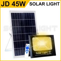 JD 45W ไฟโซล่าเซล แสงสีเหลือง ไฟสปอตไลท์ SOLAR CELL กันน้ำ IP67 รับประกัน 3 ปี