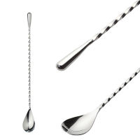 【2023】tail Drink Shaker Long Handled 304 Stainless Steel Coffee Spoon Ice Cream Dessert Tea Stirring Spoon Bar Kitchen Accessories