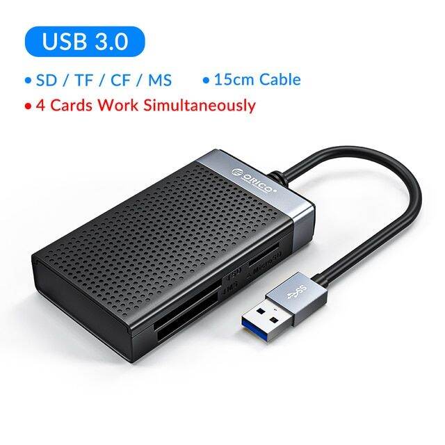 ORICO USB 3.0 USB C Card Reader 4 In 1 Memory Smart Card Reader SD TF
