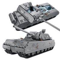 รถถังหนักทหาร Panzer VIII Maus บล็อกตัวต่อเยอรมัน WW2ทหารตำรวจอาวุธทางการทหารของขวัญของเล่นเด็กอิฐสำหรับผู้ใหญ่