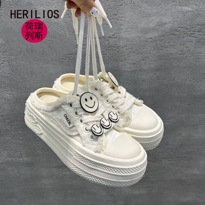 hot-sale-herilios-half-slippers-womens-outerwear-shoes-thick-soled-2023-summer-new-all-match-half-slip-white-casual