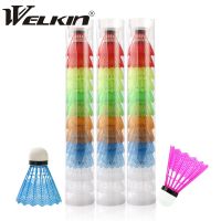 12pcs Colorful Badminton Balls Nylon Badminton Shuttlecocks with Great Stability Durability Indoor Outdoor Sports Training Balls