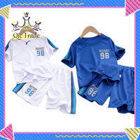 【จัดส่งที่รวดเร็ว✨】2pcs Boys Short Sleeves T-shirt Set Casual Quick-drying Tops Shorts Sportswear Training Suit For 4-10 Years Old Kids