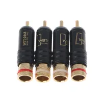 【Special offer】 4ชิ้น WBT-0144RCA ปลั๊กล็อคการบัดกรีเสียง/วิดีโอเชื่อมต่อ