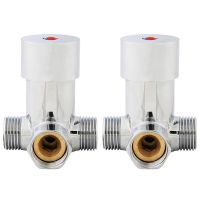 2X G1/2 Hot Cold Water Mixing Valve Thermostatic Mixer Temperature Control for Automatic Faucet