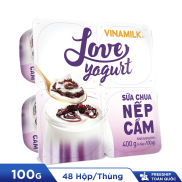 Thùng 48 hộp Sữa chua ăn Vinamilk Nếp cẩm Hộp 100g