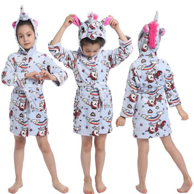 xiaoli-clothing-ฤดูหนาว-warm-flannel-kigurumi-unicorn-หญิงเสื้อคลุมอาบน้ำเด็ก39-s-เสื้อคลุมอาบน้ำสำหรับวัยรุ่นสัตว์ชุดนอนเด็กผ้าเช็ดตัวชายหาด