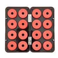 Bitak 16 ชิ้น Foam Winding Board Fishing Line Shaft Bobbin Spools Tackle Box Red Lines