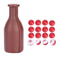 1 Set Billiard Shaker Bottle Billiard Game Pool Shaker Bottle with 16 Numbered Marbles Dice Box Billiard Equipment