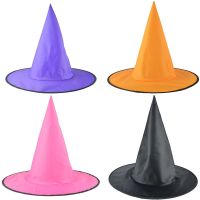 [COD] Witch Hat Headgear Poly Taffeta Monochrome Up Costume Accessories