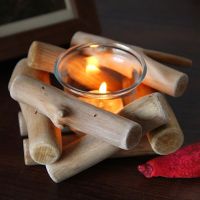 Wooden Candle Holder Tealight Candlestick Festival Supply Wedding Candleholder