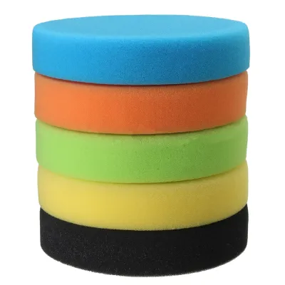 5 Pieces Buffing Pads Set 150mm/5 Inch Car Foam Drill Polishing Pad Sponge Wheel Set Kit Power Tool Car Polisher Accessories