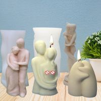 3D Portrait Aromatherapy Candle Mould DIY Abstract Human Couple Silicone Hug Plaster Epoxy Mold Ornaments