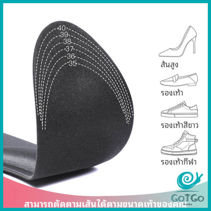 gotgo-แผ่นรองเท้า-แผ่นเสริมรองเท้า-เพื่อสุขภาพ-ลดอาการปวด-ตัดขอบได้-insole-สปอตสินค้า