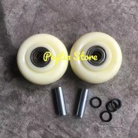 2Pcs 3" 75mm Double-bearing White Nylon Single-wheel  Industrial Wheel Furniture Protectors Replacement Parts