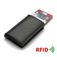 Dompet kartu kredit RFID Pria Wanita dompet kapasitas tinggi dompet kulit kasual modis tempat kartu kredit RFID untuk pria dan wanita