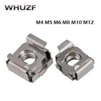 [HOT JIAZZAQQMGW 555] 20Pcs M4 M5 M6 M8 M10 M12 304สแตนเลส Quartet ลอย Nut Cassette ยืดหยุ่น Enclosure Card Cage Nuts