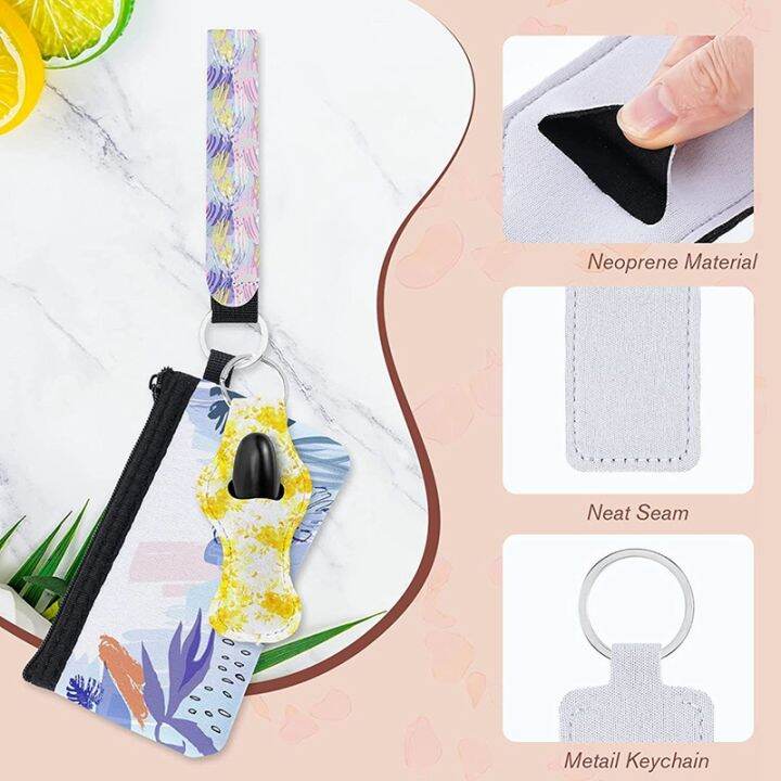 25pcs-sublimation-blanks-wristlet-set-lipstick-holder-keychain-for-diy-craft-gift