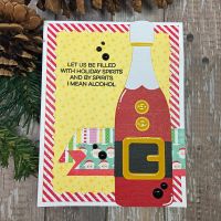 【YF】 Christmas Wine Bottle Card Cut Die Metal Cutting Dies Mold Scrapbook Embossing Paper Craft Mould Blade Punch Stencils