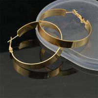 【YP】 Hoop Earrings for Big Gold Plating Round Exaggerated Fashion Punk Youth Ladies Earings