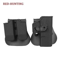 IMI Gun Holster Defense Retention Tactical Gun Holster for Glock 17 19 22 23 9mm Double Magazine Pouch