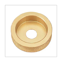 20Mm Bore Dia 75Mm Round Dry Vacuum Brazed Diamond Grinding Wheel Demi-Bullnose Edge Marble Edging Grinding Disc