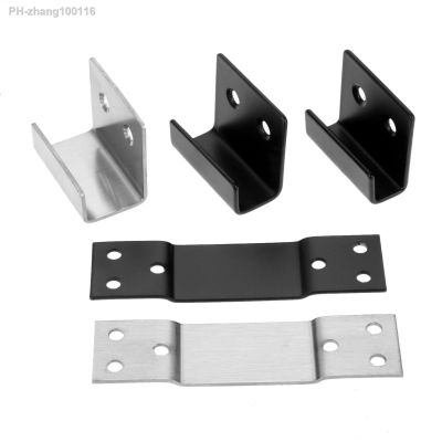 1pc Stainless Steel Hanging Hook Code Ceramic Tile Display Buckle U-shape Corner Bracket Joint Fastener Wall Support with Screws