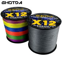 [HOT LIAXLLWISAAZH 534] GHOTDA 12 Strands 300M 100M สายตกปลาถัก PE Multifilament สานสำหรับน้ำเค็มปลาใหญ่20 120LB