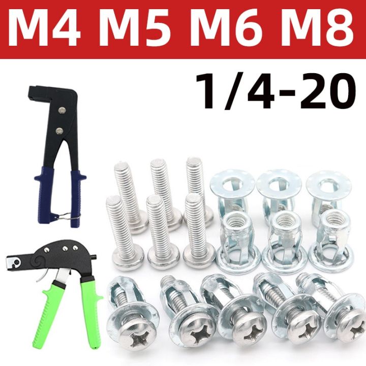 petal-rivets-nut-carbon-steel-10-20pcs-m4-m5-m6-m8-1-4-unc-metal-petal-nut-expansion-lantern-fixed-screw-for-car-license-plate-nails-screws-fasteners