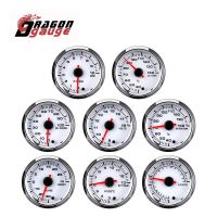 DRAGON GAUGE ขนาด52มม. โวลต์มิเตอร์เครื่องวัดความเร็วอัตราส่วนอากาศ-เชื้อเพลิงน้ำอุณหภูมิน้ำมันกดน้ำมันอุณหภูมิอุณหภูมิไอเสียแสงไฟ7สี