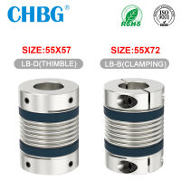 CHBG เพลา Coupling LB D55L72 Bellows ยืดหยุ่นมอเตอร์ Coupler CNC อลูมิเนียมความยืดหยุ่นสูง Universal Joint 3D เครื่องพิมพ์ Cardan