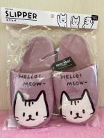 Moshi A050 รองเท้าแตะ Slipper ลาย MEOW MEOW  สีชมพู