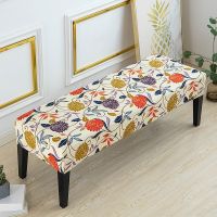 Geometric Bench Cover Stretch Spandex Piano Stool Cover Long Ottoman Cover Solid Color Changing Shoes Chair Slipcover for Home Sofa Covers  Slips