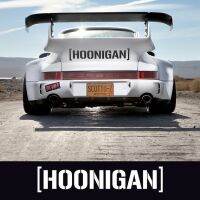 【car parts】สติกเกอร์รถ Hoonigan ตลกรถจักรยานยนต์แผ่นไม้อัดเคลือบเงาตกแต่งซื้อ2ครึ่งโพสต์ที่กำหนดเอง