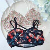 Theyourlooks  พร้อมส่ง Vintage flower bra บลาสายเดี่ยว พิมพ์ลายดอกไม้  (TYL19)