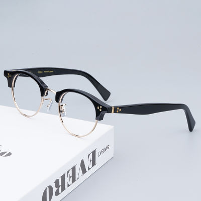 7285แบรนด์ญี่ปุ่น Acetate Titanium 643กรอบแว่นตาผู้ชายคลาสสิกแว่นตาผู้หญิงรอบเต่าแว่นตา