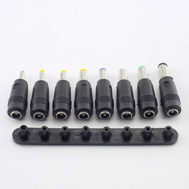 8-in-1-5-5x-2-1-mm-dc-power-jack-female-plug-adapter-connectors-to-6-3-6-0-5-5-4-8-4-0-3-5-2-5-2-1-1-7-1-35-male-tips-adaptor-electrical-connectors