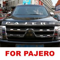 For Mitsubishi Pajero CAR ACCESSORIES Stainless Steel Metal Letters Hood Emblem Silver Chrome Plating Logo 3D Sticker Auto Parts