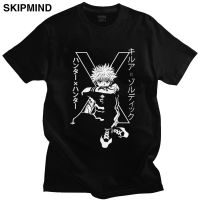 【New】Killua Zoldyck Tเสื้อสำหรับชายPre-Shrunk Cottonหล่อเสื้อยืดลูกเรือคอสั้นแขนHunter X Hunter Tee slim Fitเสื้อผ้า