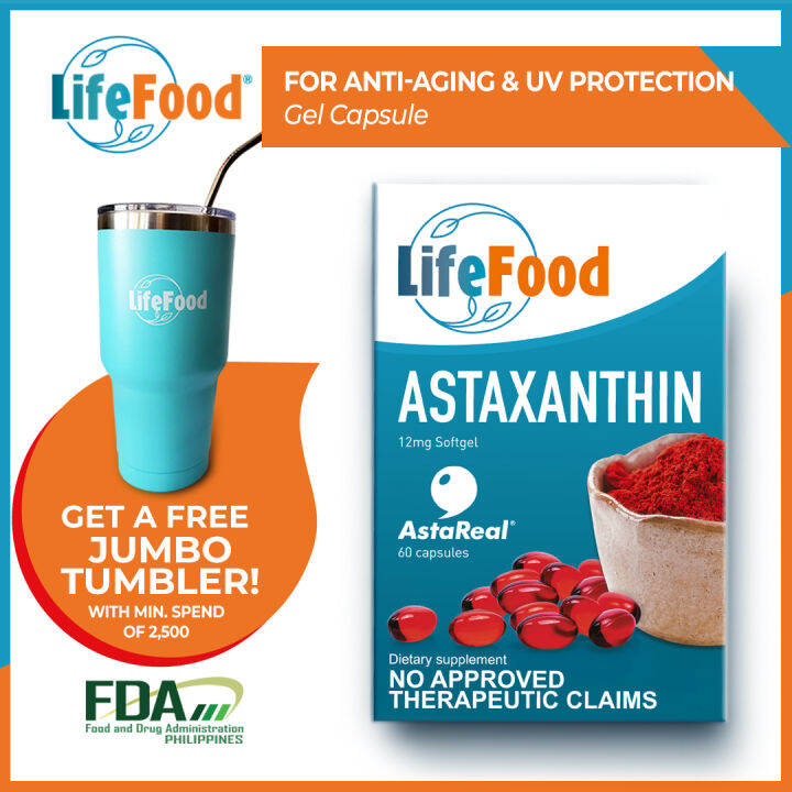 LifeFood Astaxanthin 60 capsules (Anti Aging and UV Protection) Lazada PH